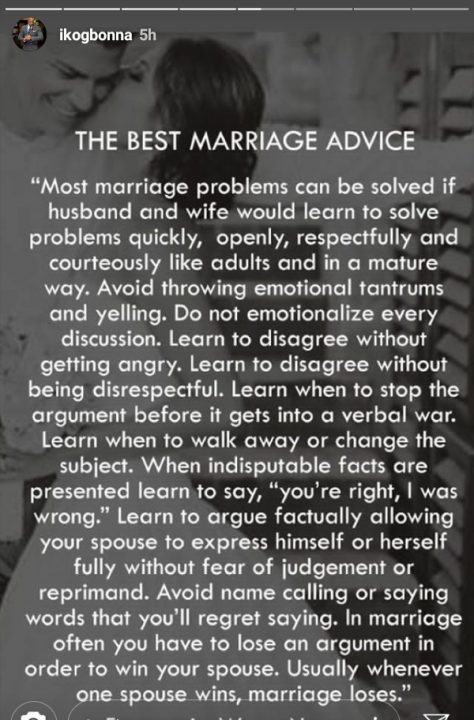 ik ogbonna wedding advice